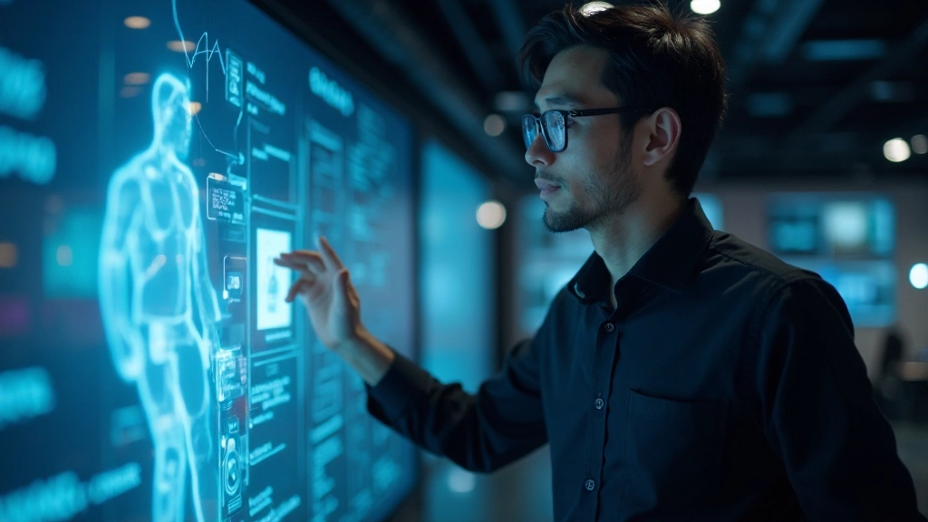 Real-time 3D rendering engine displaying cinematic video scene with advanced lighting, particle effects, and complex geometry being adjusted in production environment